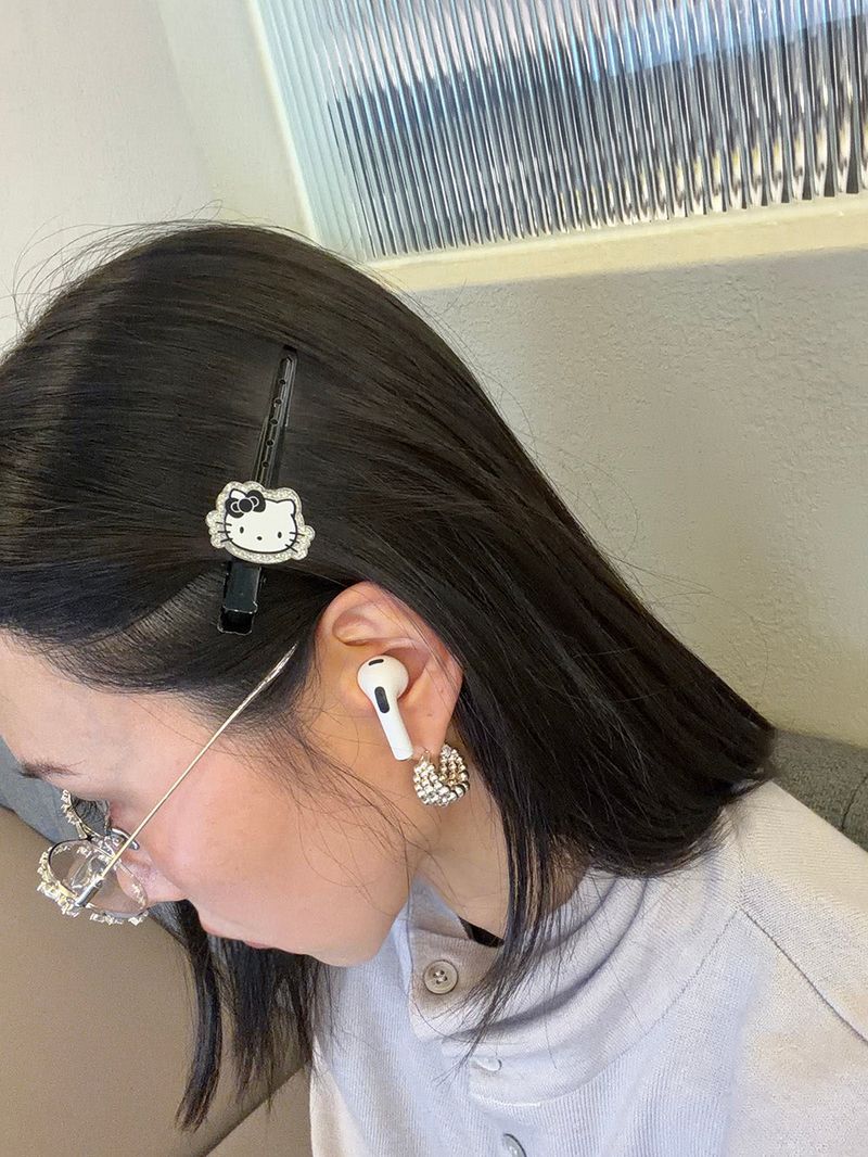 Glitter kitty hair pin (set)