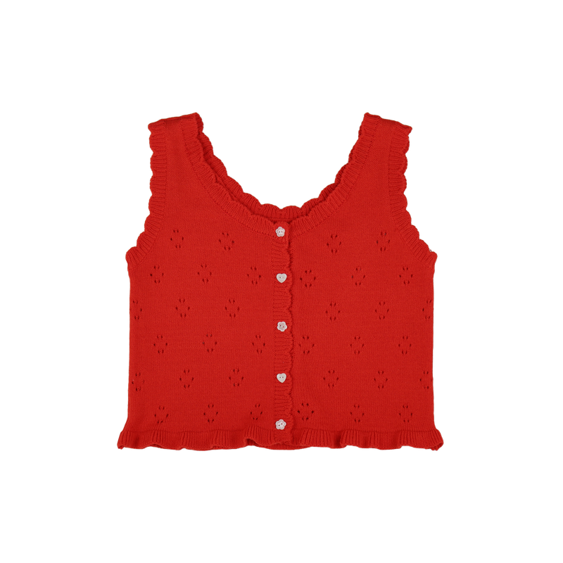 FRILL PUNCHING KNIT VEST (2 COLORS)