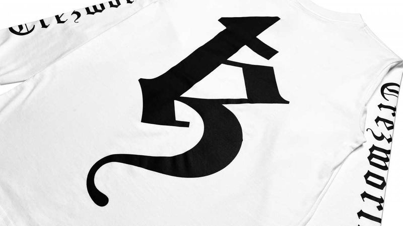 BE TREZ LS TEE - WHITE