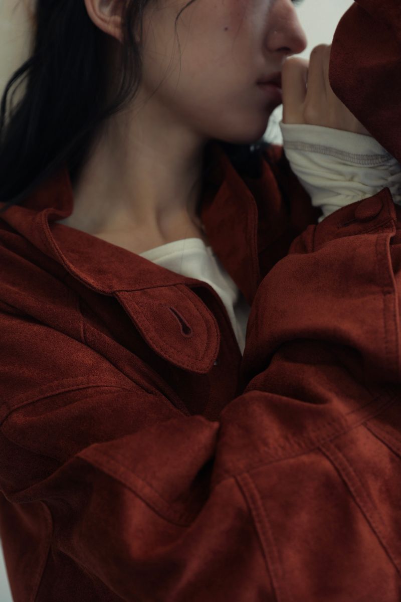 CINNAMON OVER FIT SUEDE JACKET