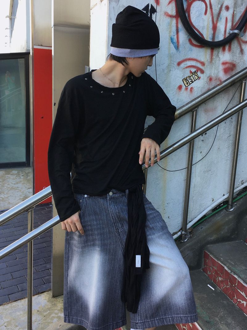 Loop Slub Eyelet Long Sleeve 2C