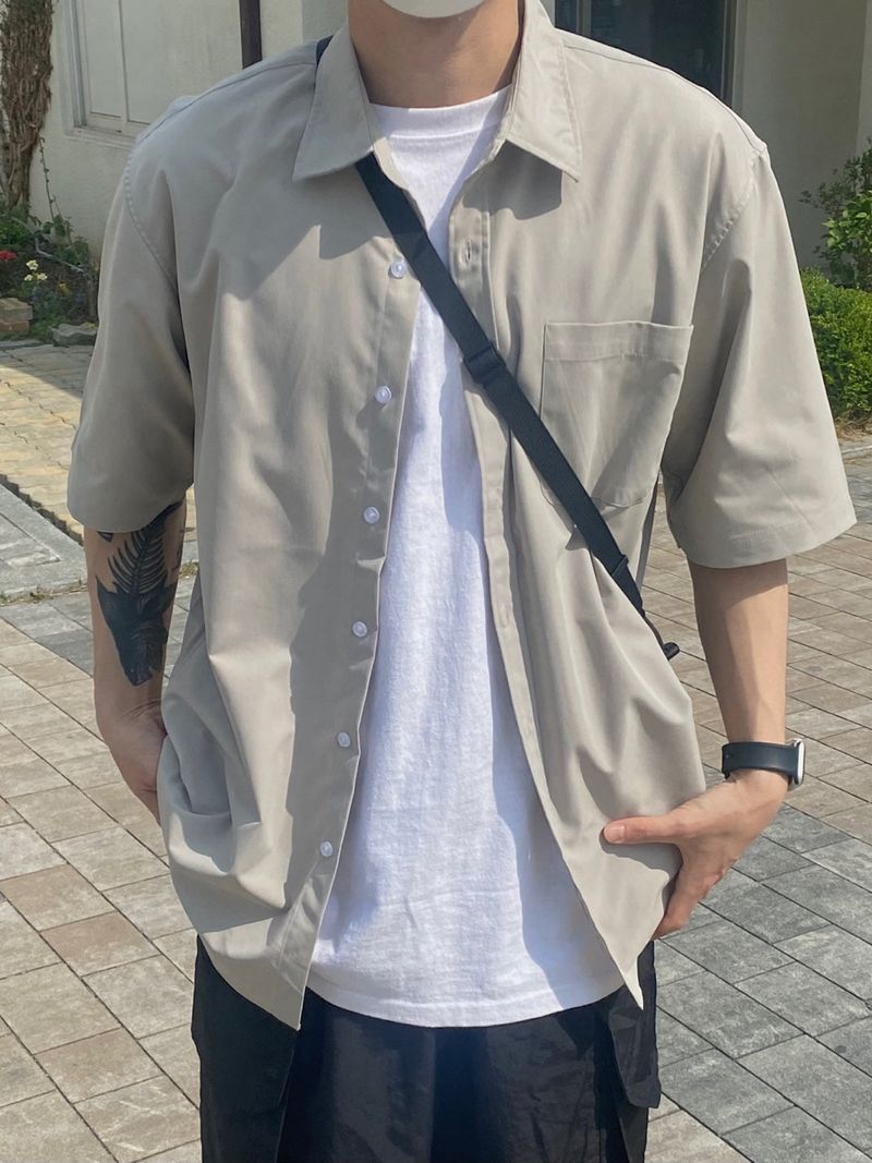 UNAIDUN(アネイダン)の「Canvas Basic Short Sleeve Shirt 3C(Tops)」
