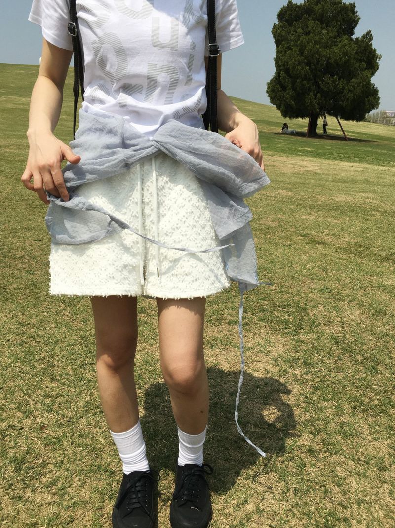 Popo Boucle banding short pants (3c)