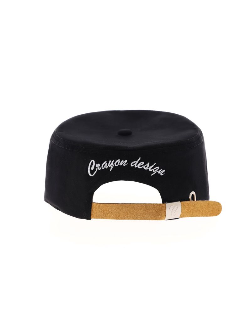 6CRAYON Vintage Flat Top Casual Baseball Cap - Black