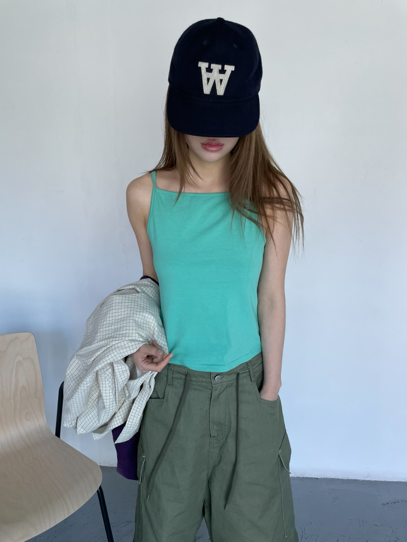 colourful sleeveless top