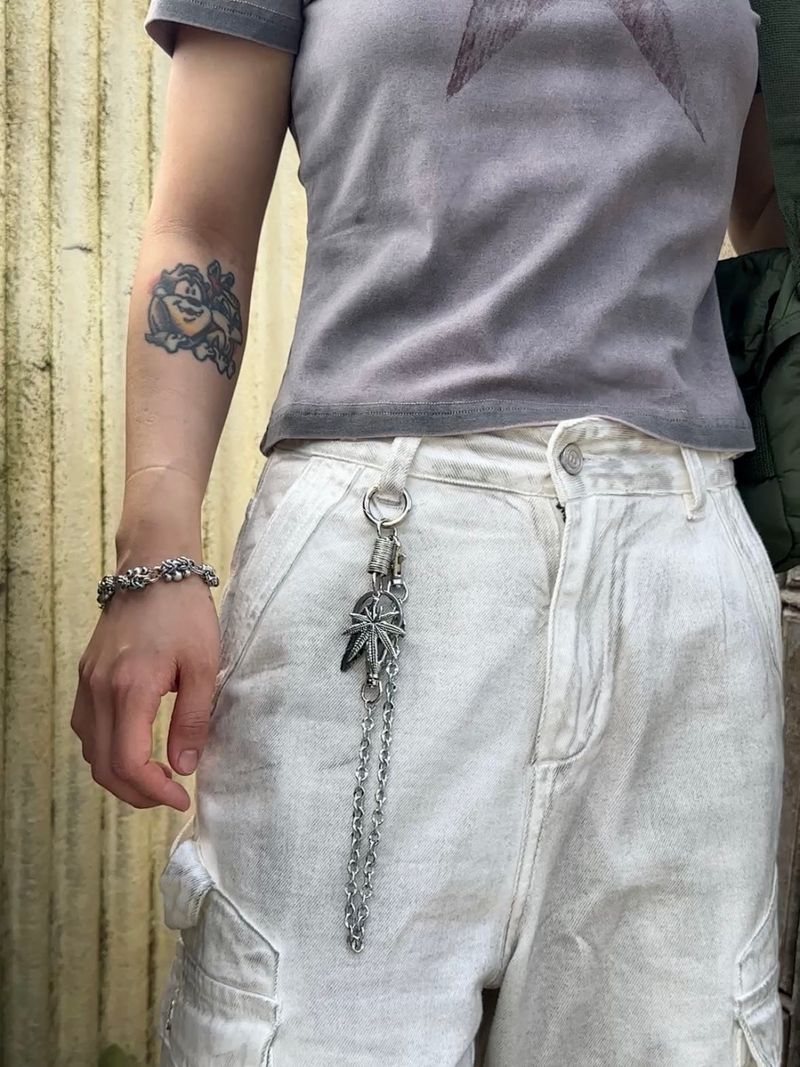 Weed Charm Hook Layered Keychain