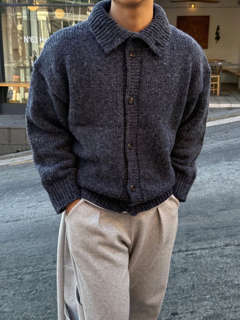 Eden high neck knit cardigan