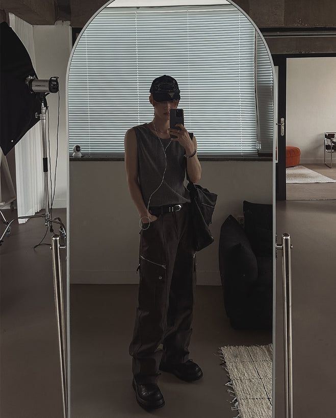 Jade Zipper Pocket Cargo Pants