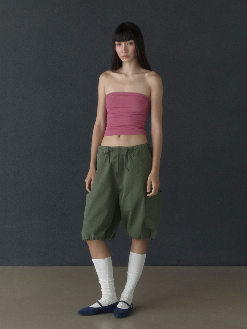 visus（ビスス）の「Low Waist Cargo Shorts_Khaki（Pants）」