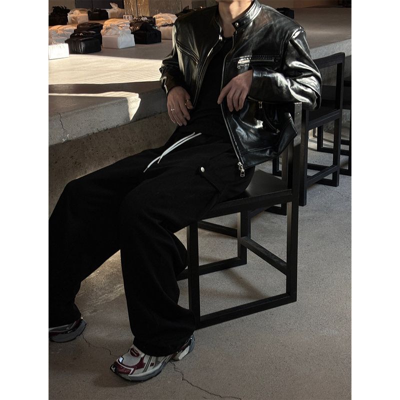 [Unisex] Side strap wide sweat pants(4color)