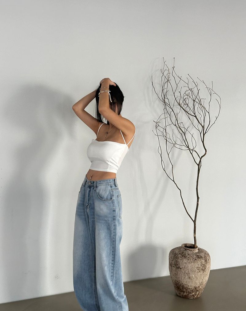 TG Crop Strap Sleeveless Bra Top
