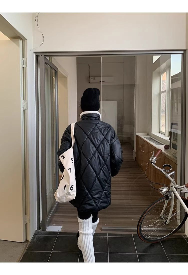 Highland Black Quilting Half Coat Jacket