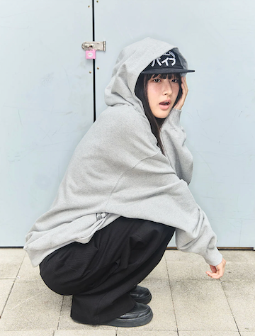 CAT GIRL HOODIE - GRAY