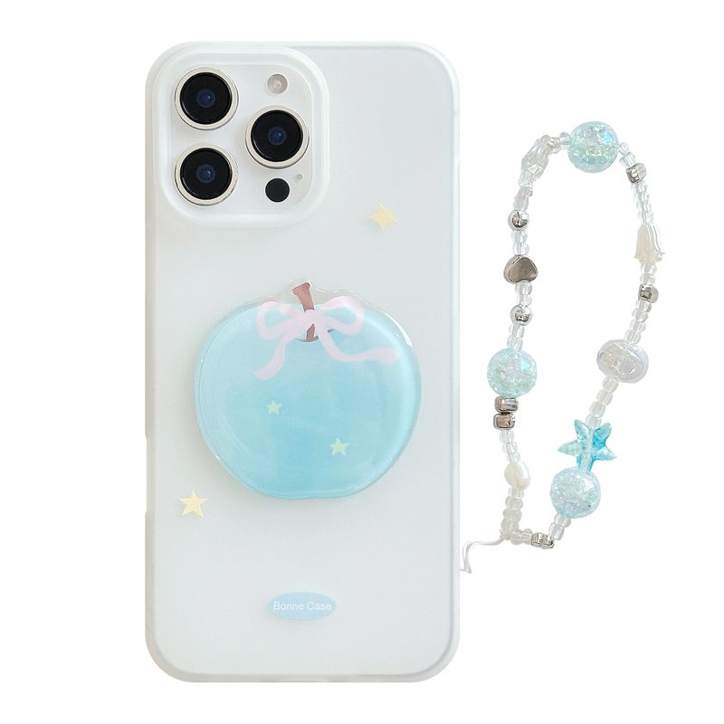 Summer Blue Apple Mood Strap Jelly iPhone Case