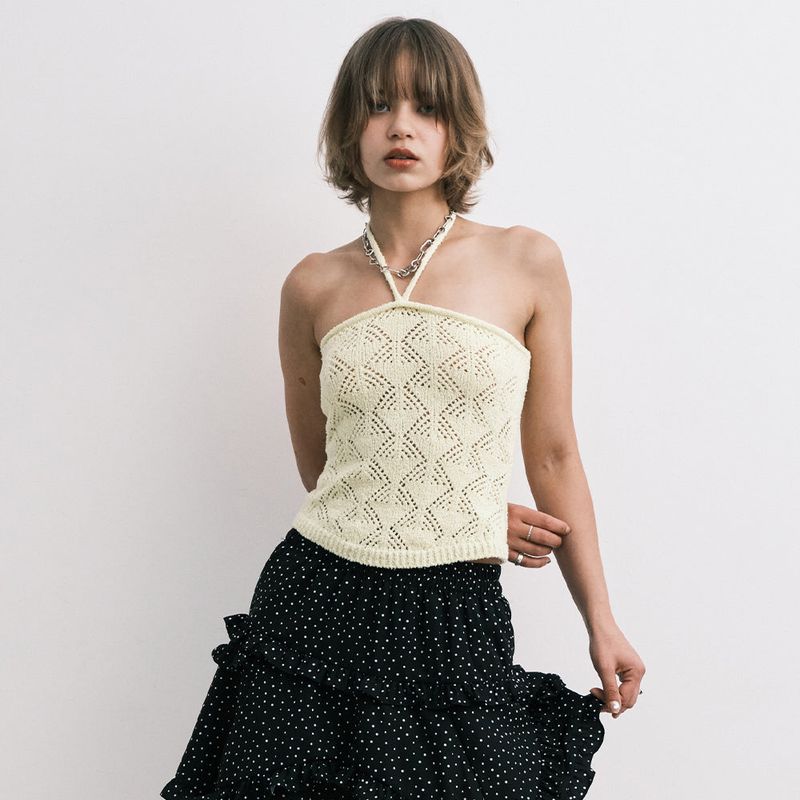 MIDNIGHT MOVE（ミッドナイトムーブ）の「knit top (yellow)（Tops）」