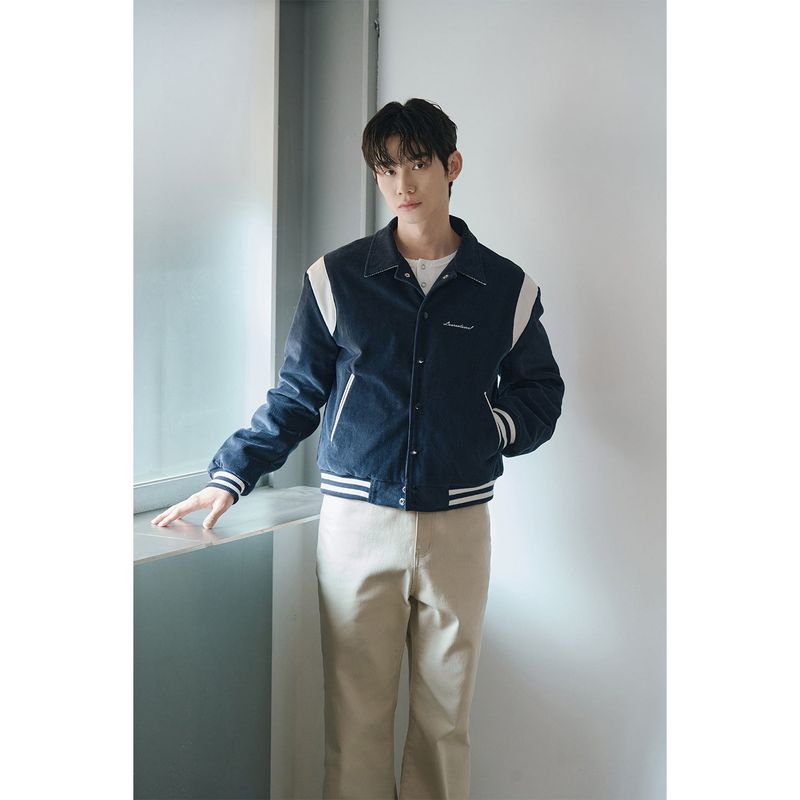 Signature varcity jacket(Navy)