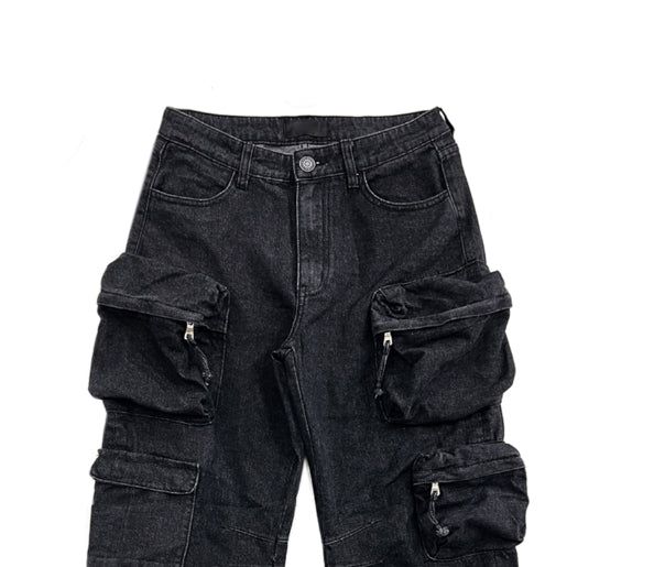 Mier Multi Cargo Denim Pants