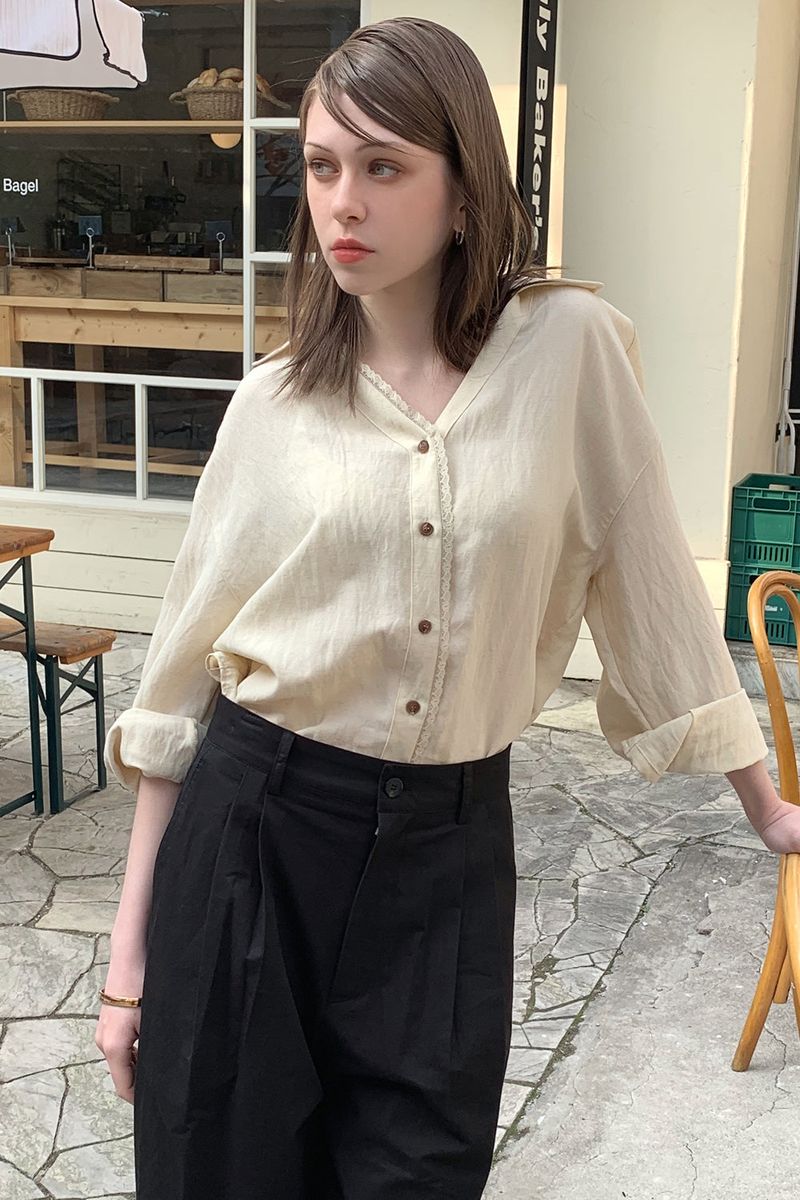 SAND-WASHING SHIRT_BEIGE