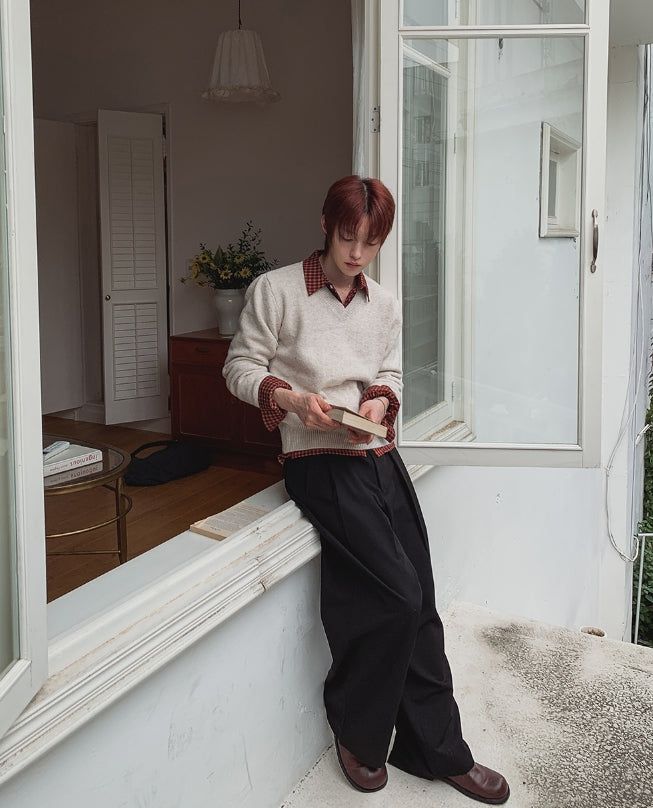 Keito Two-Tuck Wide Slacks
