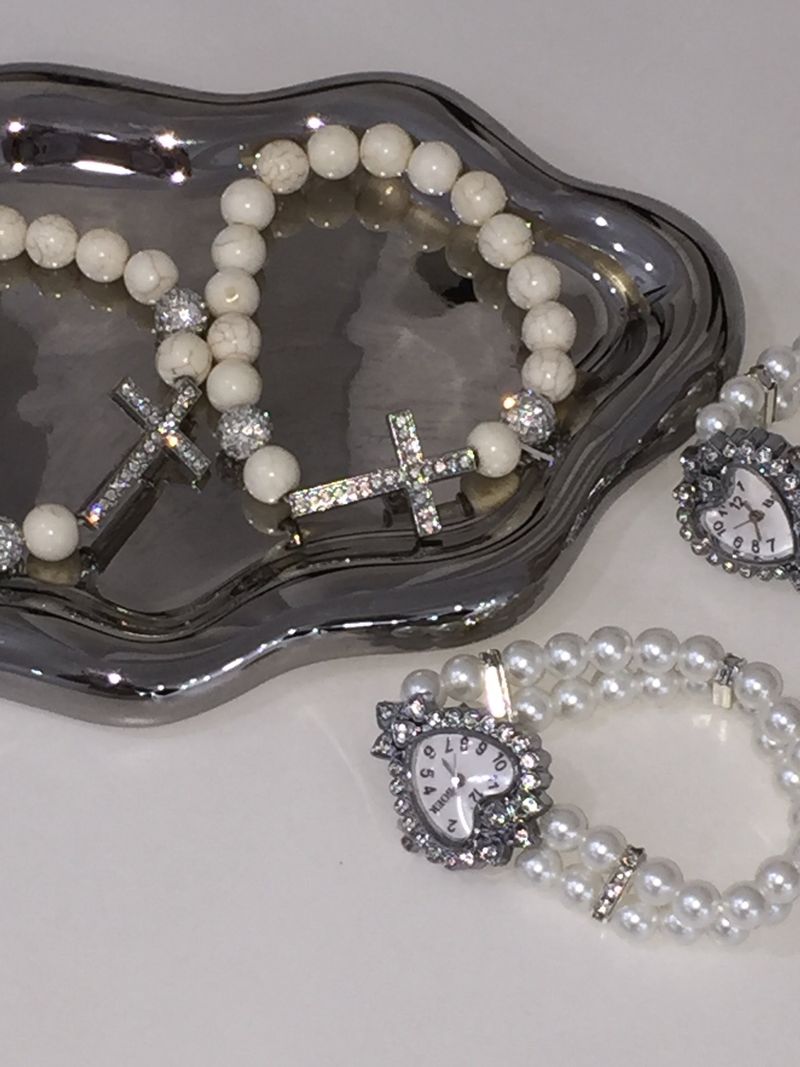Crystal Cross Beads Bracelet