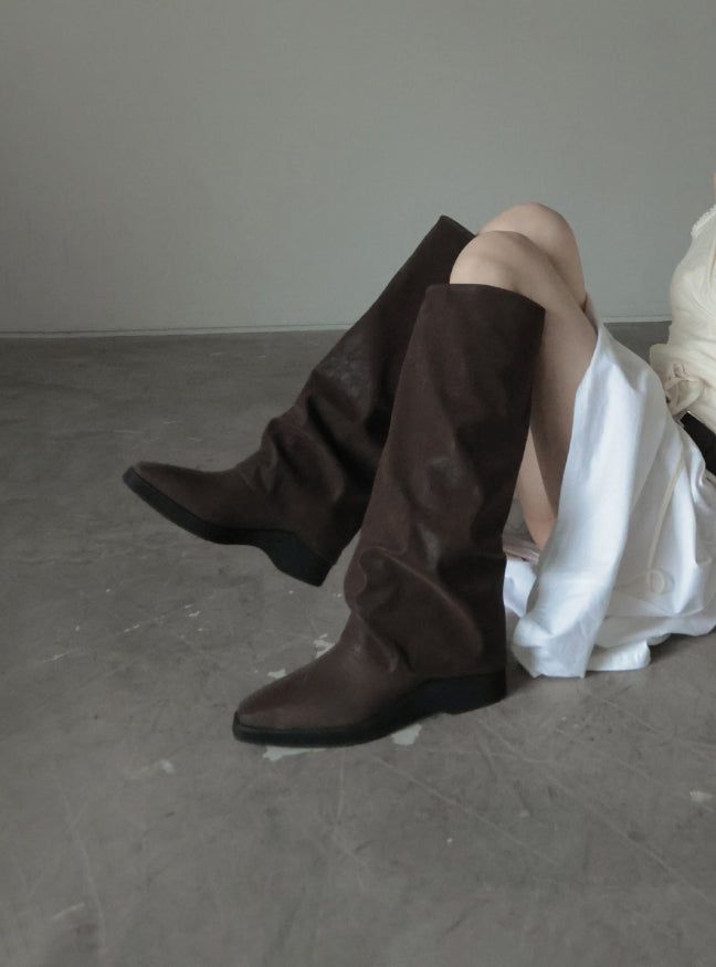 mnem（ムネム）の「1212 Leather Warmer Long Boots (5cm)（Shoes）」