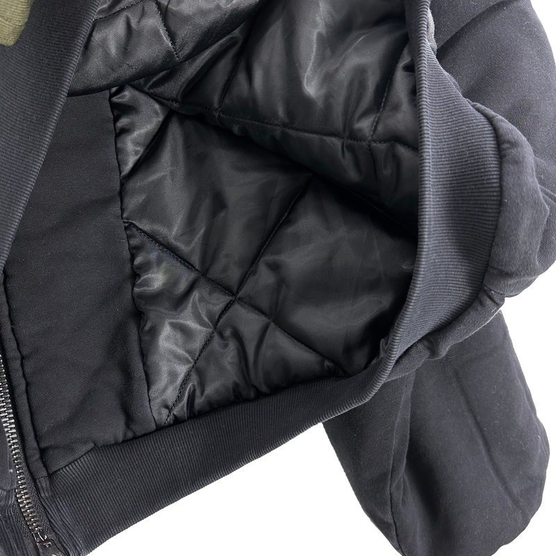 bomber washing hooded jumper