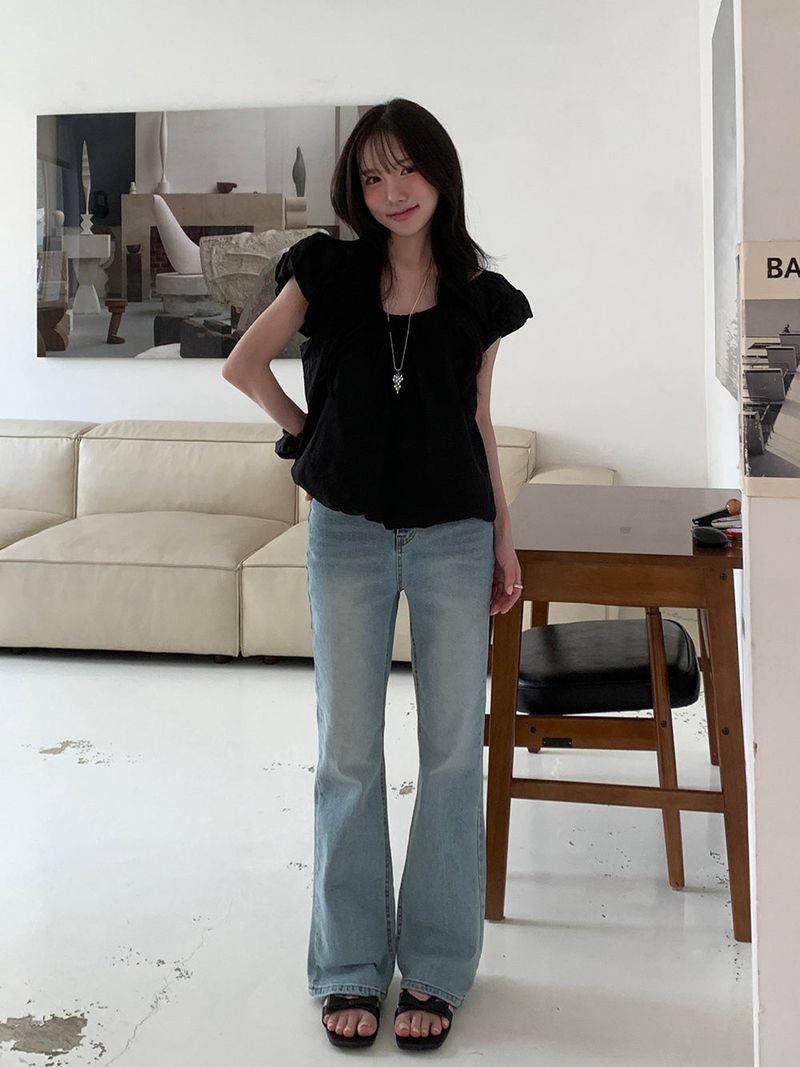 [MADE] Weare Ribbon Puff Blouse