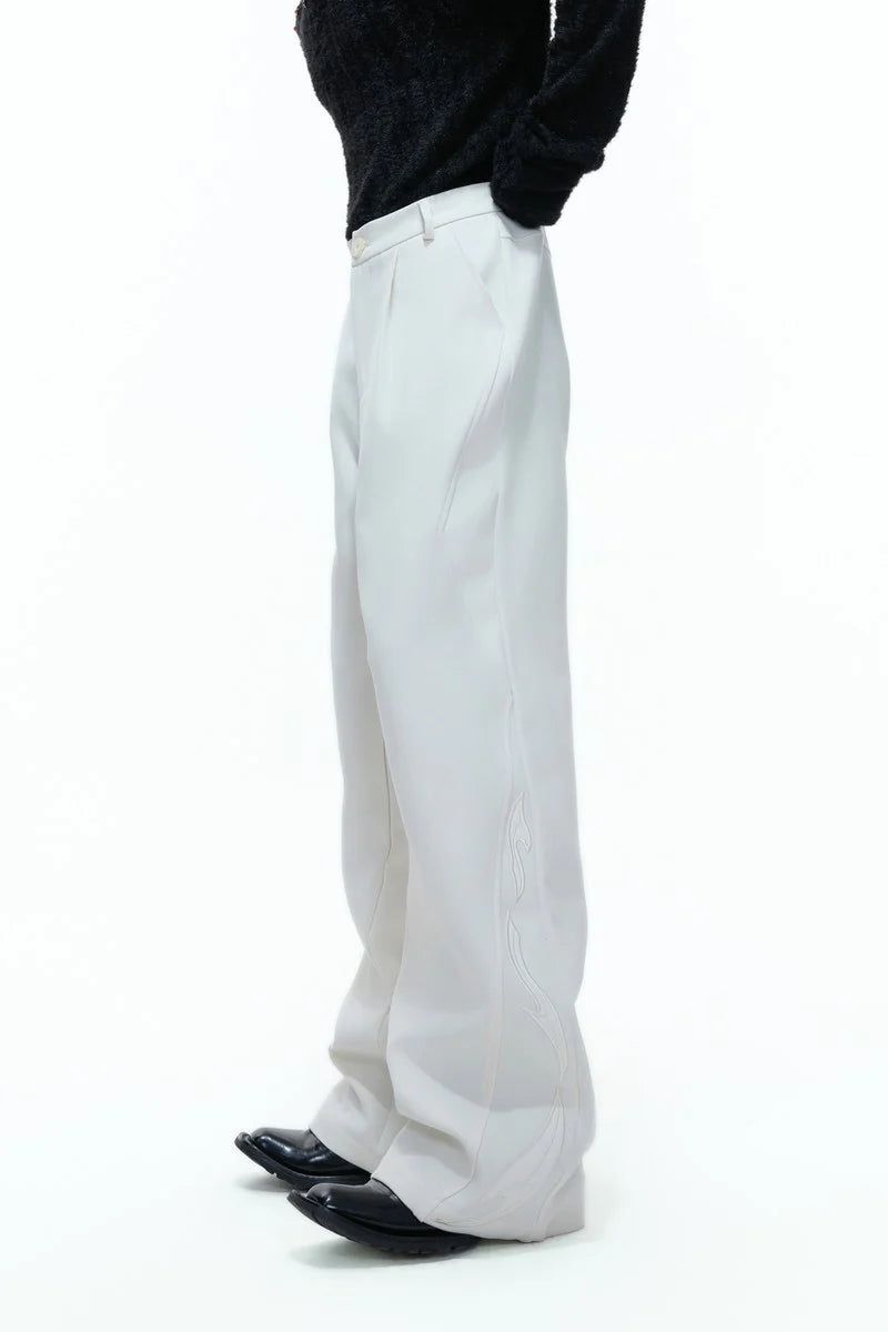 Wide Leg Panel Trousers