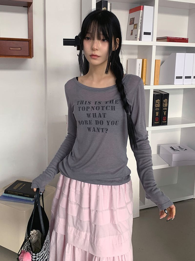 JAZZ THE ORDER(ジャズ ザ オーダー)の「WIDE-NECK PRINTED LONG SLEEVE (3C)(Tops)」