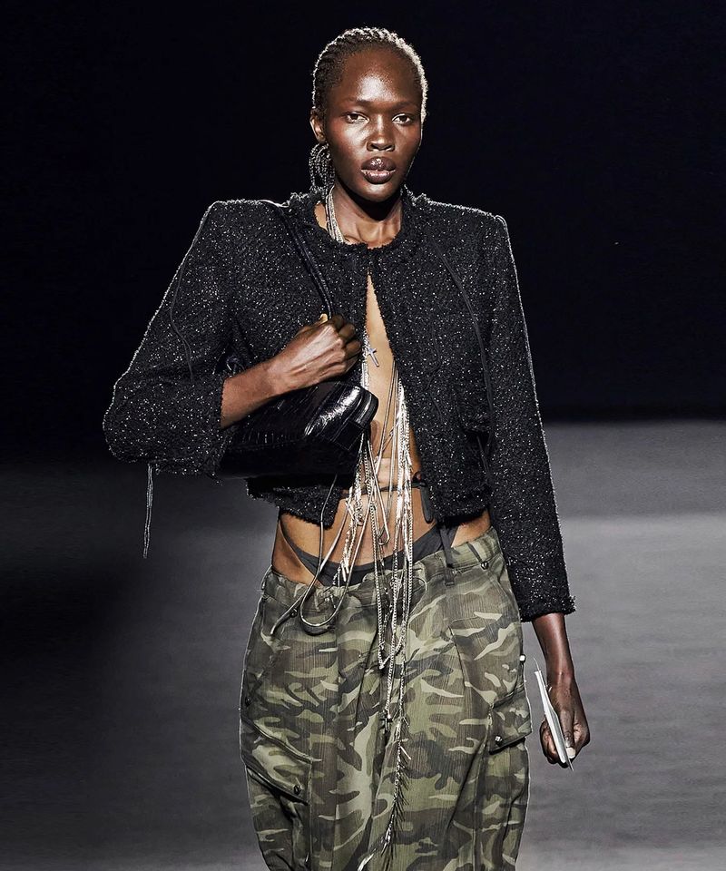 RAW EDGE TWEED CROPPED JACKET