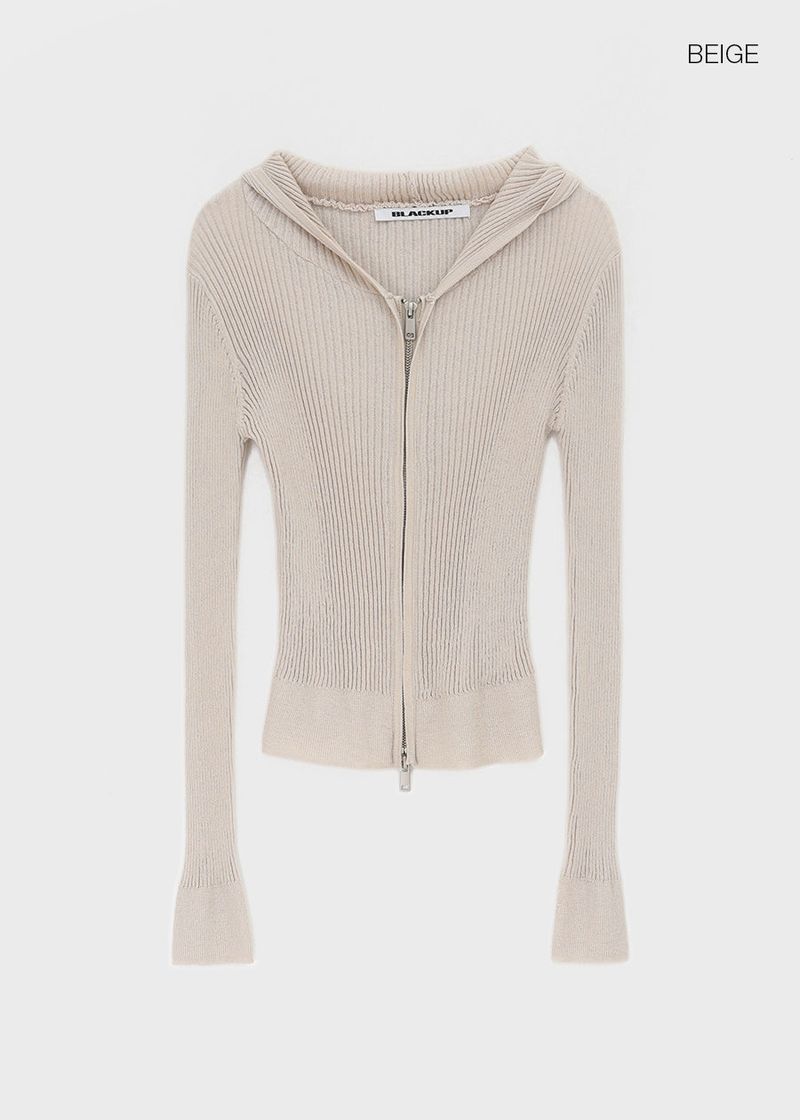[MADE] Riev Ribbed Knit Zip-Up