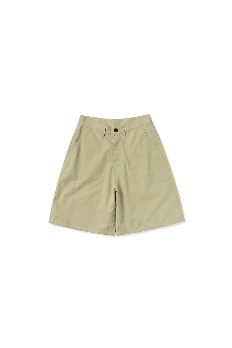 Bow bermuda pants_beige