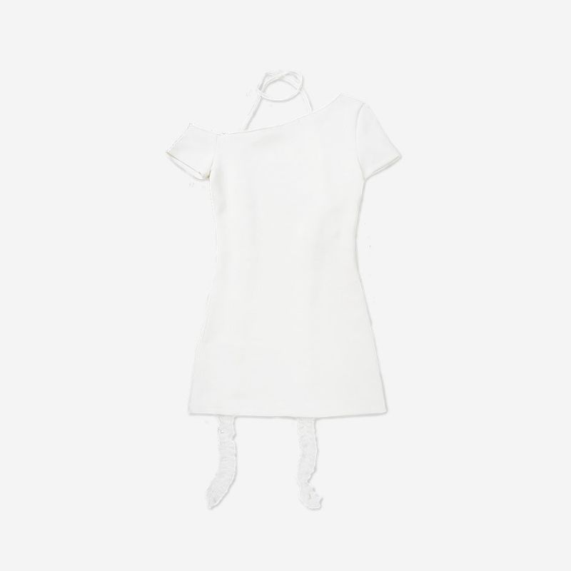 LACE LINED DRESS [IVORY]