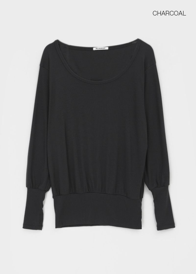 [MADE] Rubein One-Shoulder Warmer Long Sleeve Tee
