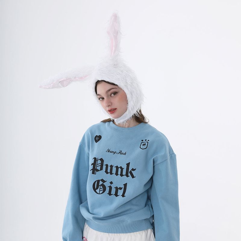 CLUT STUDIO（クラットスタジオ）の「0 8 punk girl sweatshirt - BLUE（Tops）」