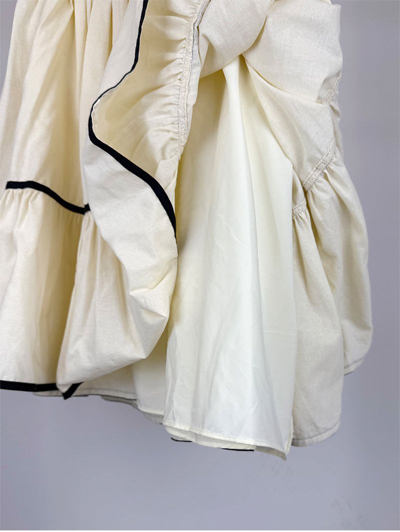 TAPE FLARE RIBBON SKIRT (2C)