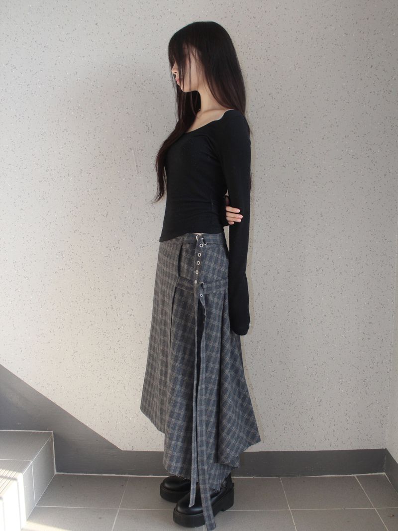 unbal wrap skirt