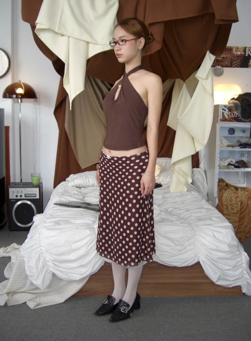 POLKA MIDI SKIRT / POLKA ミディスカート