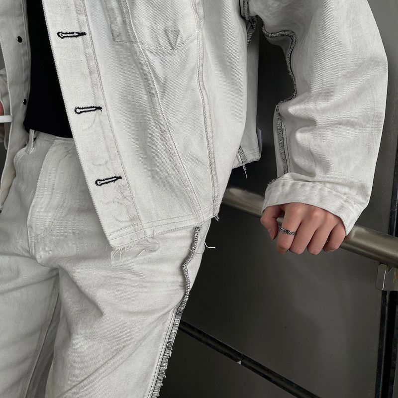 MG650 Stitch Dirty Wash Crop Jacket