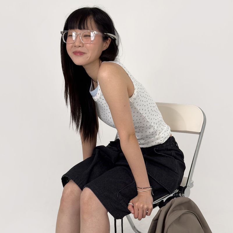 [prts made] plan ribbed sleeveless top (6colors)