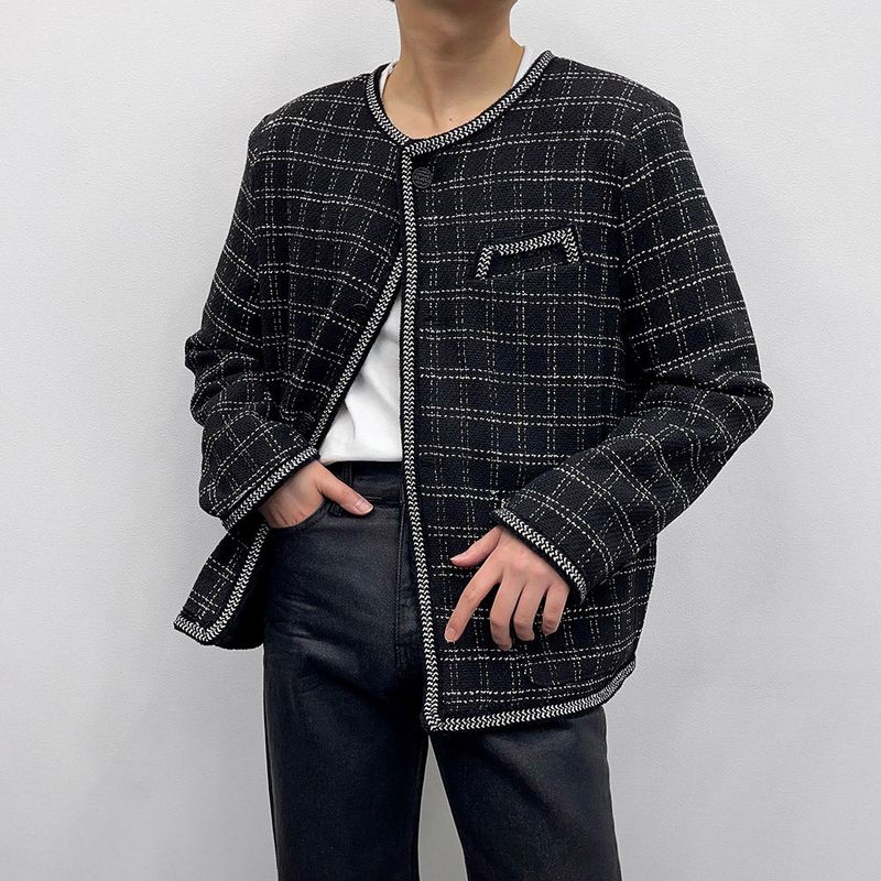 COZINESS（コジネス）の「CR Delight Check Round Jacket (2 colors)（Jackets/Outerwear）」
