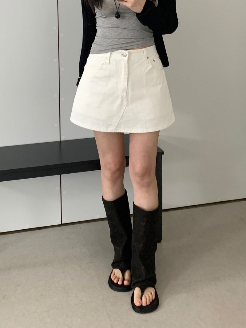 Enzo A-line Mini Skirt