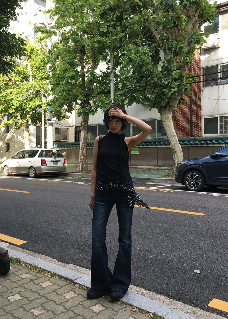 FIT LOW BOOTS CUT DENIM