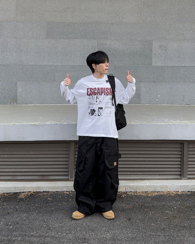 Utility Patch Wide Cargo Pants