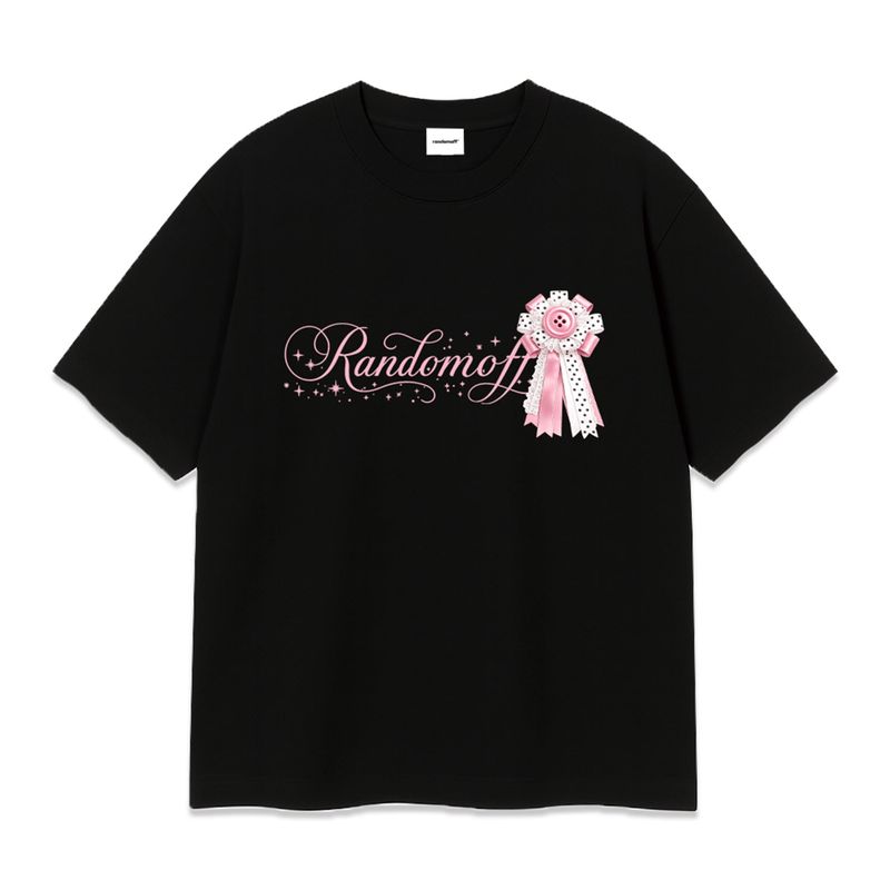 PINK ROSETTE T-SHIRT (2color)