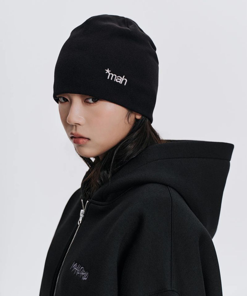 mah LOGO DRAPE BEANIE_BLACK
