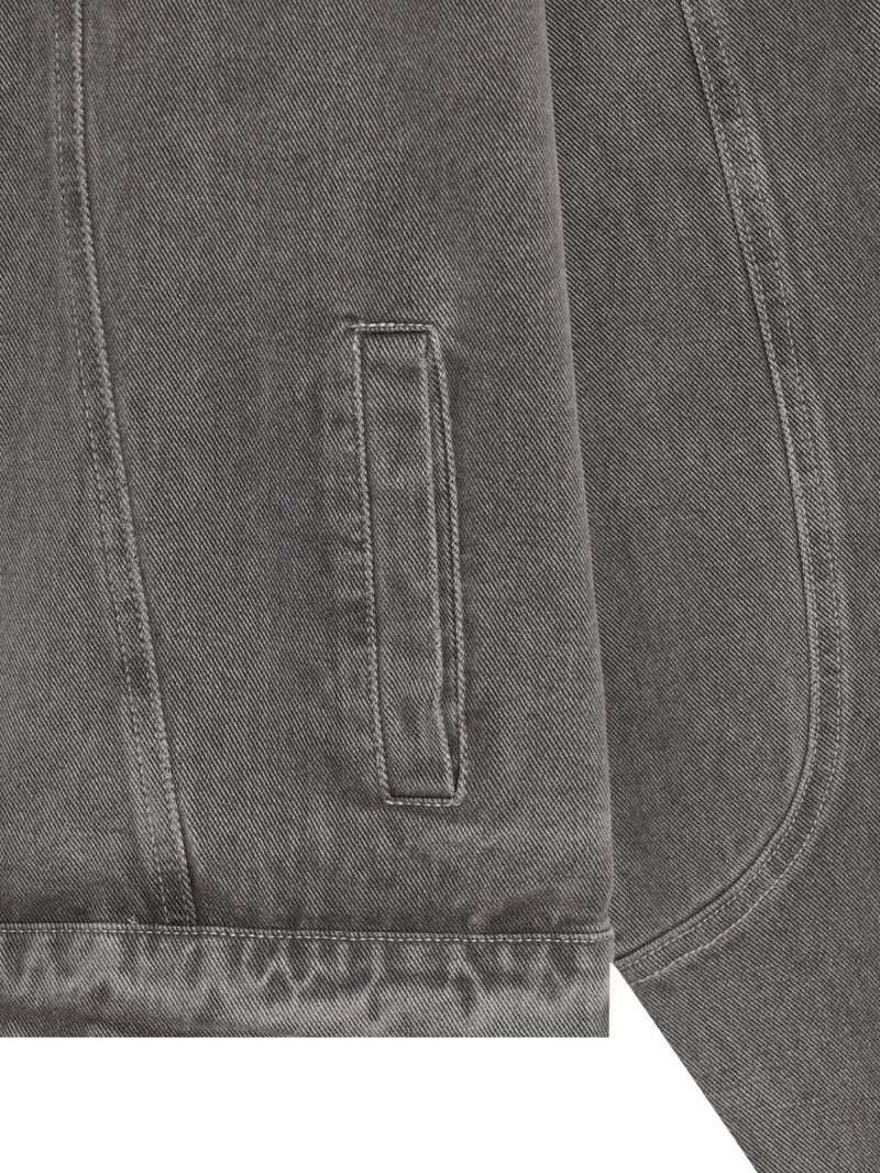Crop Biker Washing Jacket