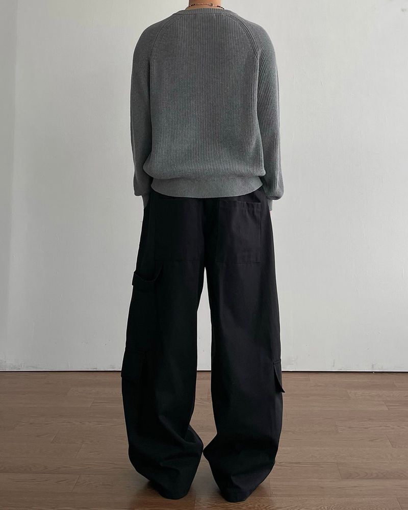 Sleek Zipper Round Knit