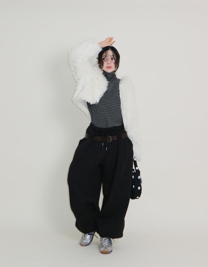 Angel Hairri Fur Bolero Short Jacket (Semi Cropped Jacket)