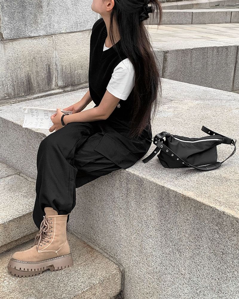 [2Type]Eyelet Shoulder & Cross Bag